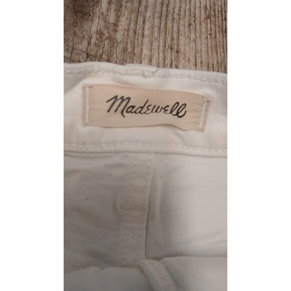 Women's Madewell The Perfect Vintage Jean Raw Hem Edition Tile White, Size 25 - Picture 8 of 12